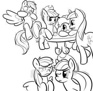 Rating: Safe Score: 0 Tags: applejack_(mlp) black_and_white cutie_mark e621 earth_pony equid equine feathered_wings feathers female feral friendship_is_magic fur group hair hasbro hi_res horn horse jav line_art mammal monochrome my_little_pony mythological_creature mythological_equine mythology pegasus pinkie_pie_(mlp) pony quadruped rainbow_dash_(mlp) simple_background tail toony twilight_sparkle_(mlp) unicorn unknown_artist wings User: bunchy7s