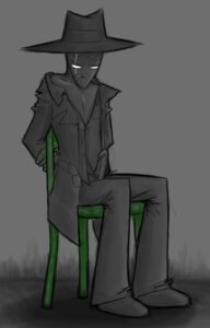 Rating: Explicit Score: 0 Tags: 1boy alien alien_humanoid arms_tied artist_request black_skin chair clothing fully_clothed grey_background hat homestuck humanoid jacket male midnight_crew ms_paint_adventures penis rope rule34 scar solo source_request spades_slick white_eyes User: bunchy7s