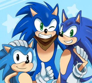 Rating: Safe Score: 0 Tags: 2014 anthro blue_body blue_hair classic_sonic classic_sonic_(universe) digital_media_(artwork) e621 eulipotyphlan european_hedgehog green_eyes group hair hedgehog looking_at_viewer male mammal one_eye_closed past_meets_present sega simple_background smile sonic_boom sonic_the_hedgehog sonic_the_hedgehog_(series) square_crossover sssonic2 wink User: bunchy7s