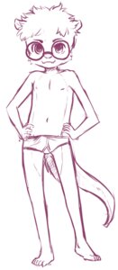Rating: Safe Score: 0 Tags: 2012 anthro aogami barefoot briefs clothing e621 eyewear feet glasses hair looking_at_viewer male mammal monochrome mustelid narrow_hips otter paws simple_background solo tail teko thin_calves thin_legs thin_thighs underwear white_background young young_anthro young_male User: bunchy7s