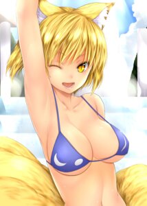 Rating: Questionable Score: 0 Tags: ;d animal_humanoid big_breasts bikini blonde_hair bra breasts canid canid_humanoid canine canine_humanoid chikado cleavage clothed clothing collarbone e621 female fox fox_humanoid fox_tail hair half-length_portrait humanoid light looking_at_viewer mammal mammal_humanoid midriff multi_tail navel one_eye_closed open_mouth outside portrait pupils raised_arm ran_yakumo slit_pupils smile solo sunlight swimwear tail touhou two-piece_swimsuit underwear wink yellow_eyes User: bunchy7s