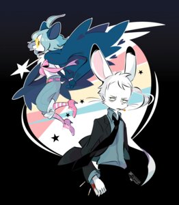 Rating: Safe Score: 0 Tags: 2011 abstract_background accessory anthro beaded_bracelet beaded_jewelry beads belt belt_buckle black_body black_ear_tips black_fur blazer blue_hair bottomwear bracelet buckle cape cigarette clothing collared_shirt denim denim_bottomwear denim_clothing dipstick_ears dress_shirt duo e621 ear_markings eyewear female female_anthro footwear fur glasses gloves green_eyes gun hair handgun handwear heart_glasses heart_symbol high_heels jeans jewelry lagomorph legwear leporid long_ears male male_anthro mammal markings multicolored_ears necktie neko32589 pants pattern_clothing pattern_footwear pattern_legwear pattern_socks pistol rabbit ranged_weapon red_eyes ribbons shirt shoes smoke smoking socks star_symbol striped_clothing striped_footwear striped_socks stripes topwear unimpressed weapon whiskers white_body white_fur white_hair User: bunchy7s