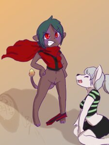 Rating: Explicit Score: 0 Tags: 3:4 anthro barefoot belly bottomless breasts cainethelongshot canid canine cape casual_exposure clothed clothing duo e621 feet female female/female fox fur genitals hair hi_res jaunty kneeling mammal markings mustelid navel panties pose red_body red_eyes red_fur sena shindorei shirt sketch smile standing topwear underwear vulva User: bunchy7s