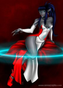 Rating: Questionable Score: 0 Tags: annagajda bangs black_hair blue_hair bracelets breasts cleavage clothing color cyan_eyes detached_sleeves dress drow ear earrings female grey_skin hips lips lolia_(annagajda) long_hair medium_breasts monster monster_girl necklace pointy_ears ponytail pose rule34 skin solo thick_lips thighs tied_hair very_long_hair weapons wide_hips User: bunchy7s