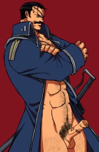 Rating: Explicit Score: 0 Tags: abs balls black_hair clothes color crossed_arms erection facial_hair fullmetal_alchemist hair homunculus king_bradley male male_only moustache open_clothes penis rule34 side_view solo standing sword testicles weapon User: bunchy7s