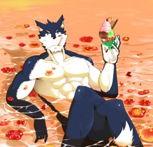 Rating: Questionable Score: 0 Tags: 5_fingers abs absurd_res anthro biped black_eyes black_nose blue_body blue_fur canid canine canis cherry container crossed_legs cup cutlery dairy_products dessert dipstick_tail drinking_glass e621 fingers flower food fruit fur glass glass_container glass_cup hi_res holding_container holding_cup holding_object humanoid_hands ice_cream inner_ear_fluff jelly_(food) kitchen_utensils looking_at_viewer lying male mammal markings mouth_hold muscular muscular_anthro muscular_male nude on_back ondoteiko plant pose relaxing solo spoon tail tail_markings tools tuft wafer water whipped_cream white_body white_fur wine_glass wolf User: bunchy7s