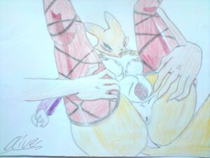Rating: Explicit Score: 0 Tags: 4:3 anthro bandai_namco black_sclera breasts canid canine digimon digimon_(species) e621 female fur genitals hi_res mammal renamon solo tail unknown_artist vulva white_body white_fur yellow_body yellow_fur User: bunchy7s