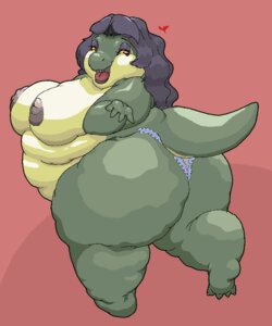 Rating: Questionable Score: 0 Tags: 5:6 anthro breasts clothing e621 feet female heart_symbol hindpaw lizard looking_at_viewer nipples non-mammal_breasts non-mammal_nipples obese obese_anthro obese_female open_mouth overweight overweight_anthro overweight_female panties paws reptile scalie solo tail underwear urikire User: bunchy7s