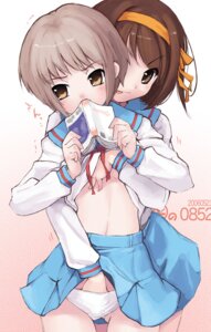 Rating: Questionable Score: 0 Tags: 2girls :p breasts brown_hair clothing color female female_only fingering grope hairband hand_in_another's_panties hand_in_panties human imminent_rape kei_jiei miniskirt multiple_females multiple_girls nagato_yuki no_bra panties rule34 school_uniform serafuku shirt shirt_lift short_hair skirt skirt_lift small_breasts standing suzumiya_haruhi suzumiya_haruhi_no_yuuutsu tongue trembling underboob underwear white_panties yuri User: bunchy7s