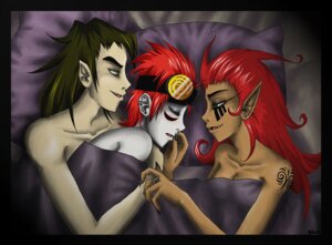 Rating: Explicit Score: 0 Tags: after_sex afterglow albino artist_request asleep bisexual black_hair blush caressing chase_young claws cuddle cuddling dark-skinned_female dark_skin female goggles gold_eyes green_eyes jack_spicer jewelry long_hair makeup male pointy_ears red_hair ring rule34 sleeping slk slk_(artist?) smile tagme tattoo tattoos threesome wuya xiaolin_showdown yaoi User: bunchy7s