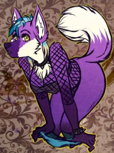 Rating: Questionable Score: 0 Tags: anthro biped blue_hair breasts canid canine canis chest_tuft clothing digital_media_(artwork) e621 facial_piercing female fishnet_clothing fishnet_topwear fur hair mammal piercing purple_body purple_fur purple_nose scarlet-frost solo topwear tuft wolf yellow_eyes User: bunchy7s