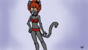 Rating: Questionable Score: 0 Tags: accessory amie anthro biped bow_(feature) bow_accessory bow_ribbon clothed clothing collar collar_tag digital_media_(artwork) domestic_cat e621 felid feline felis female fur grey_body grey_fur hair hair_accessory hair_bow hair_ribbon hannahugs lace mammal orange_hair ribbons skimpy slave solo standing tail temporary_marceline underwear User: bunchy7s