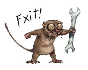 Rating: Safe Score: 0 Tags: 2010 ambiguous_gender e621 feet fxit haplorhine holding_object holding_tool keaze mammal o_o prehensile_feet primate simple_background solo tail tarsier toes tools white_background wrench User: bunchy7s