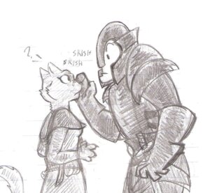 Rating: Safe Score: 0 Tags: anthro armor asotil duo e621 felid female human katia_managan khajiit male mammal microsoft prequel_adventure question_mark scarethedaisies sketch tail the_elder_scrolls User: bunchy7s