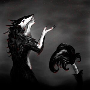 Rating: Safe Score: 0 Tags: 1:1 ambiguous_gender anthro black_body black_fur blood bodily_fluids e621 fur grey_background greyscale mammal monochrome nude outside raining restricted_palette sergal simple_background solo tail unknown_artist User: bunchy7s
