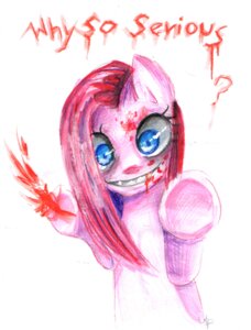 Rating: Questionable Score: 0 Tags: 2011 absurd_res blood blue_eyes bodily_fluids breaking_the_fourth_wall creepy cupcake cupcakes_(mlp_fanfic) e621 earth_pony english_text equid equine female feral food friendship_is_magic fur hair hasbro hi_res horse long_hair looking_at_viewer mammal my_little_pony pink_body pink_fur pink_hair pinkamena_(mlp) pinkie_pie_(mlp) pony simple_background smile solo text tunna10 white_background User: bunchy7s