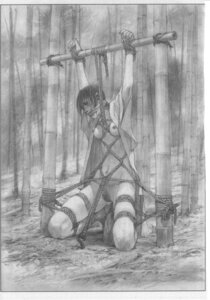 Rating: Explicit Score: 0 Tags: 1girls arms_above_head bamboo bamboo_forest bamboo_shoot bamboo_torture bondage bound bound_legs bound_wrists breast_bondage breasts cleave_gag closed_eyes cloth_gag female forest gag gagged gore guro helpless highres hiroaki_samura impaled kneeling monochrome nature navel nipples open_clothes open_shirt pubic_hair realistic rope rope_bondage rule34 samura_hiroaki shirt solo tied tied_up torture violence User: bunchy7s