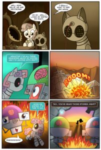 Rating: Safe Score: 0 Tags: 2013 alternate_species alternate_universe brain clothing comic cybernetics cyborg dialogue e621 english_text equid equine fallout fallout_equestria female fire friendship_is_magic friendship_is_witchcraft group hasbro hi_res horn horse machine madmax mammal microsoft my_little_pony mythological_creature mythological_equine mythology organs pony rarity_(mlp) robot sweetie_belle_(mlp) sweetie_bot_(mlp) text think_tank_(fallout) unicorn User: bunchy7s