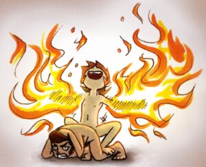Rating: Explicit Score: 0 Tags: 10s 2011 2boys brown_hair bust-a-groove duo fire flames funny gay heat_(bust-a-groove) hiro_(bust-a-groove) male male_only multiple_males nipples nude orange_hair penetration rule34 sex simple_background tsuin video_games yaoi User: bunchy7s