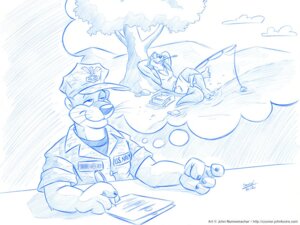 Rating: Safe Score: 0 Tags: 4:3 anthro biceps biped bottomwear claws clothing cooner daydream e621 fishing_rod flexing fur grin hands_behind_head hat headgear headwear jacket male mammal military muscular muscular_anthro muscular_male mustelid navy otter paper pecs pen plant pose relaxing shirt shorts sitting sketch smile solo tail tank_top text topwear tree u.s._navy url whiskers writing_text User: bunchy7s