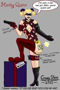 Rating: Explicit Score: 0 Tags: batman_(series) dc dc_comics female female_only greg_shore hair harley_quinn human rule34 solo tagme User: bunchy7s
