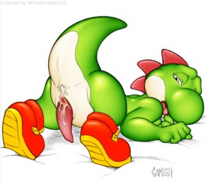 Rating: Explicit Score: 0 Tags: after_sex all_fours animal_genitalia anus ass_up belly bodily_fluids butt cum cum_in_ass cum_inside dinosaur e621 erection genital_fluids genital_slit genitals green_body green_yoshi gunmouth looking_at_viewer male mario_bros nintendo nude penis prehistoric_species presenting presenting_hindquarters raised_tail reptile scalie simple_background solo tail tail_anus tailbutt thick_tail tongue unfinished white_belly whitedragon103 yoshi User: bunchy7s