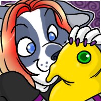 Rating: Safe Score: 0 Tags: 1:1 anthro blue_eyes candy canid canine canis dessert domestic_dog duo e621 fightbite food hair icon low_res male mammal peeps pit_bull short_hair thumbnail zeriara User: bunchy7s