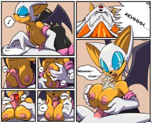 Rating: Explicit Score: 0 Tags: 1boy 1girls alternate_breast_size anthro assertive_female bat bat_ears big_breasts breasts comic cum cum_between_breasts dialogue ejaculation ejaculation_between_breasts female furry grose-chan happy happy_paizuri happy_sex large_breasts male nipples paizuri paizuri_lead_by_female paizuri_on_lap penis projectile_cum rouge_the_bat rule34 sega smile sonic_(series) straight tagme User: bunchy7s