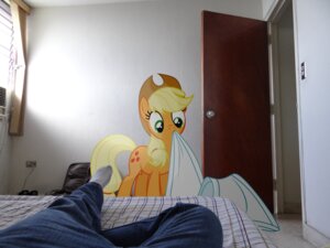 Rating: Safe Score: 0 Tags: 2013 4:3 absurd_res applejack_(mlp) bed bedding blanket blonde_hair bottomwear clothing cowboy_hat cutie_mark door duo e621 earth_pony emedina13 equid equine female feral footwear friendship_is_magic furniture green_eyes hair hasbro hat headgear headwear hi_res horse human legwear mammal mixed_media my_little_pony pants photo_background photography_(artwork) pony quadruped real socks solo_focus tail toony window User: bunchy7s