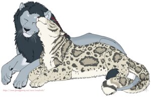 Rating: Safe Score: 0 Tags: ambiguous_gender cuddling duo e621 el'taka entwined_tails eyes_closed felid feral feral_on_feral lion lying male mammal pantherine romantic romantic_couple sekinar simple_background snow_leopard tail tail_coil toradoshi User: bunchy7s
