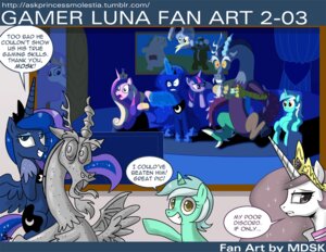 Rating: Safe Score: 0 Tags: 2012 blue_body blue_feathers chimera crown cutie_mark derpy_hooves_(mlp) dialogue discord_(mlp) draconequus e621 english_text equid equine feathered_wings feathers female feral friendship_is_magic fur group hair hasbro headgear horn john_joseco lyra_heartstrings_(mlp) male mammal mdsk membrane_(anatomy) membranous_wings multicolored_hair my_little_pony mythological_creature mythological_equine mythology pegasus princess_cadance_(mlp) princess_celestia_(mlp) princess_luna_(mlp) purple_body purple_fur purple_hair tail text twilight_sparkle_(mlp) two_tone_hair unicorn winged_unicorn wings User: bunchy7s