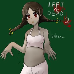 Rating: Safe Score: 0 Tags: 1:1 bare_shoulders blush bodily_fluids braided_hair breasts brown_hair clothed clothing dark_body dark_skin e621 female grandfathered_content green_flu_mutant_(left_4_dead) hair human humanoid left_4_dead_(series) mammal midriff navel not_furry open_mouth pigtails solo spitter_(left_4_dead) tareme tears twin_braids undead valve valve_corporation zombie えすぺ User: bunchy7s