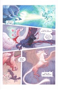 Rating: Questionable Score: 0 Tags: ambiguous_gender blood bodily_fluids comic e621 english_text equid equine feathered_wings feathers feral group hi_res horn magic magic_user mammal membrane_(anatomy) membranous_wings mythological_creature mythological_equine mythology prince princess royalty text unikron winged_unicorn wings winona_nelson User: bunchy7s