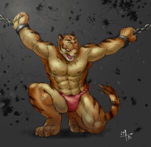 Rating: Questionable Score: 0 Tags: angry anthro asian_clothing barazoku bound chain claws clothing cuff_(restraint) e621 east_asian_clothing feet felid fffffolder fundoshi hindpaw japanese_clothing male mammal muscular muscular_anthro muscular_male muscular_sub pantherine paws red_clothing red_fundoshi red_underwear restraints shackles simple_background solo stripes submissive submissive_male tail tiger underwear User: bunchy7s