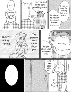 Rating: Safe Score: 0 Tags: anthro canid canine canis comic countershading dialogue domestic_dog duo e621 english_text felid female fruitz greyscale hard_translated male mammal monochrome pantherine tail text third-party_edit tiger translated translation_edit User: bunchy7s