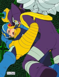 Rating: Explicit Score: 0 Tags: 2005 2boys ass blush bodysuit clothed elecman.exe gay helmet jace_moore leg_grab male male_only mega_man mega_man_battle_network megaman.exe rule34 yaoi User: bunchy7s