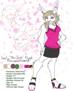 Rating: Questionable Score: 0 Tags: 4:5 blonde_hair breasts chaosconfetti e621 emily_floyd english_text feet female green_eyes hair hi_res hindpaw lagomorph leporid long_hair looking_at_viewer mammal model_sheet paws rabbit ravindra solo text User: bunchy7s