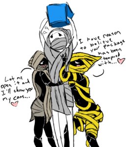 Rating: Questionable Score: 0 Tags: aimless_renegade alien alien_humanoid barricade_tape blush bodily_fluids carapace carapacian caution_tape crossgender e621 english_text female group heart_symbol homestuck humanoid humor male ms_paint_adventures not_furry peregrine_mendicant pun sweat tape text unknown_artist wayward_vagabond User: bunchy7s