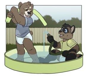 Rating: Safe Score: 0 Tags: ageplay anthro bear clean_diaper clothed clothing diaper duo e621 holding_hose holding_object holding_pool_noodle holding_pool_toy hose infantilism male mammal moose_bmd outside partially_submerged pool_noodle pool_toy procyonid raccoon roleplay shirt sitting_in_water sky smile standing standing_in_water swimming_pool tail topwear water wearing_diaper wet wet_clothing wet_shirt wet_topwear young young_anthro User: bunchy7s