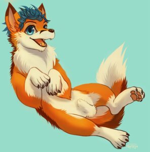 Rating: Explicit Score: 0 Tags: animal_genitalia balls blue_background blue_eyes blue_hair canid canine digital_media_(artwork) e621 feral fox fully_sheathed genitals hair haychel hi_res looking_at_viewer male mammal mizzorito nude sheath simple_background solo User: bunchy7s