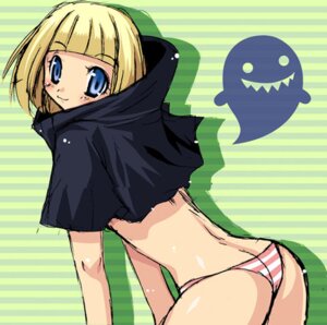 Rating: Questionable Score: 0 Tags: ass ass_crack bleach blonde_hair blue_eyes blush butt_crack female ghost hoodie leaning_forward looking_back lowres no_pants panties pink_panties ririn rule34 shadow smile solo standing striped striped_panties underwear User: bunchy7s