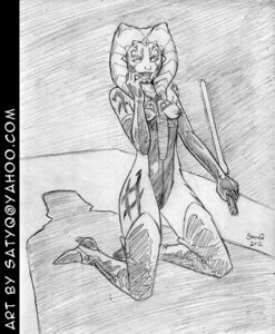 Rating: Explicit Score: 0 Tags: 1girls ahsoka_tano ahsoka_tano_(imperial) breasts clone_wars clothed clothing corruption dark_ahsoka drawn female female_focus female_only kneeling lightsaber looking_at_viewer monochrome nipples open_mouth revealing_clothes rule34 satyq simple_background small_breasts solo spread_legs star_wars the_clone_wars:_season_one togruta watermark white_background User: bunchy7s