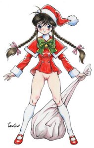 Rating: Explicit Score: 0 Tags: bell bottomless bow braid brown_hair capelet christmas female jinjin long_hair pussy rule34 santa santa_costume short_twintails socks tied_hair traditional_media twin_braids twintails uncensored wide-set_eyes User: bunchy7s
