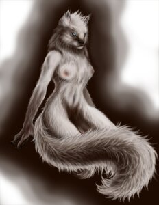 Rating: Questionable Score: 0 Tags: 2009 anthro blue_eyes breasts chest_tuft digital_media_(artwork) digital_painting_(artwork) domestic_cat e621 ear_tuft felid feline felis female fur mammal monochrome nipples nude painting_(artwork) persian_cat rukis solo tail tuft User: bunchy7s