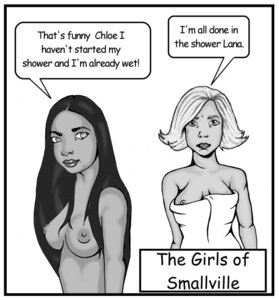 Rating: Explicit Score: 0 Tags: 2girls allison_mack bell_haircut breasts character_name chloe_sullivan dc dc_comics english_text female female_only greyscale hoaxman kristin_kreuk lana_lang monochrome multiple_females multiple_girls rule34 smallville speech_bubble superman_(series) text upwing_bell User: bunchy7s