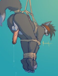 Rating: Explicit Score: 0 Tags: 2013 anthro backsack balls bdsm bent_over biped blindfold bodily_fluids bondage bound butt canid canine cum digital_media_(artwork) e621 erection fur genital_fluids genitals grey_body grey_fur grey_hair hair humanoid_genitalia humanoid_penis male mammal meesh muerto_(character) nude open_mouth penis raised_tail simple_background solo submissive submissive_male suspension tail vein User: bunchy7s