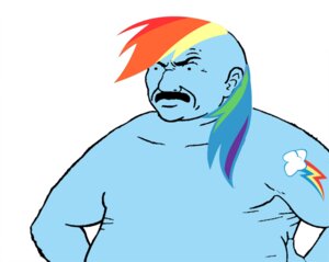 Rating: Safe Score: 0 Tags: adult_swim alternate_species aqua_teen_hunger_force blue_body blue_skin carl_brutananadilewski cartoon_network crossover e621 facial_hair friendship_is_magic frown hair hasbro human male mammal multicolored_hair mustache my_little_pony rainbow_dash_(mlp) rainbow_hair simple_background solo third-party_edit unknown_artist what what_has_science_done white_background User: bunchy7s