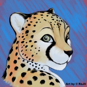Rating: Safe Score: 0 Tags: 1:1 2007 abstract_background anthro cheetah e621 felid feline fur green_eyes looking_at_viewer male mammal rajii signature solo text User: bunchy7s
