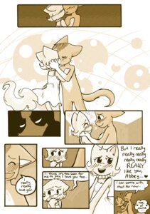 Rating: Safe Score: 0 Tags: abbey_(bcb) anthro bittersweet_candy_bowl blush clothing comic daisy_(bcb) dialogue domestic_cat dress duo e621 english_text featureless_crotch felid feline felis female gem kissing male male/female mammal pearl_(gem) tail text unknown_artist User: bunchy7s