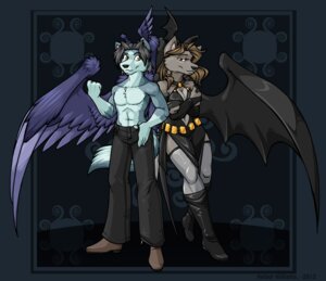 Rating: Safe Score: 0 Tags: amber_williams anthro bat_wings breasts canid canine canis cleavage clothed clothing cubi_(race) demon duo e621 feathered_wings feathers female fur grey_body grey_fur head_wings jakob_pettersohn jewelry julei leather male mammal membrane_(anatomy) membranous_wings red_eyes skimpy tail topless unusual_wing_placement wings wolf yellow_eyes User: bunchy7s